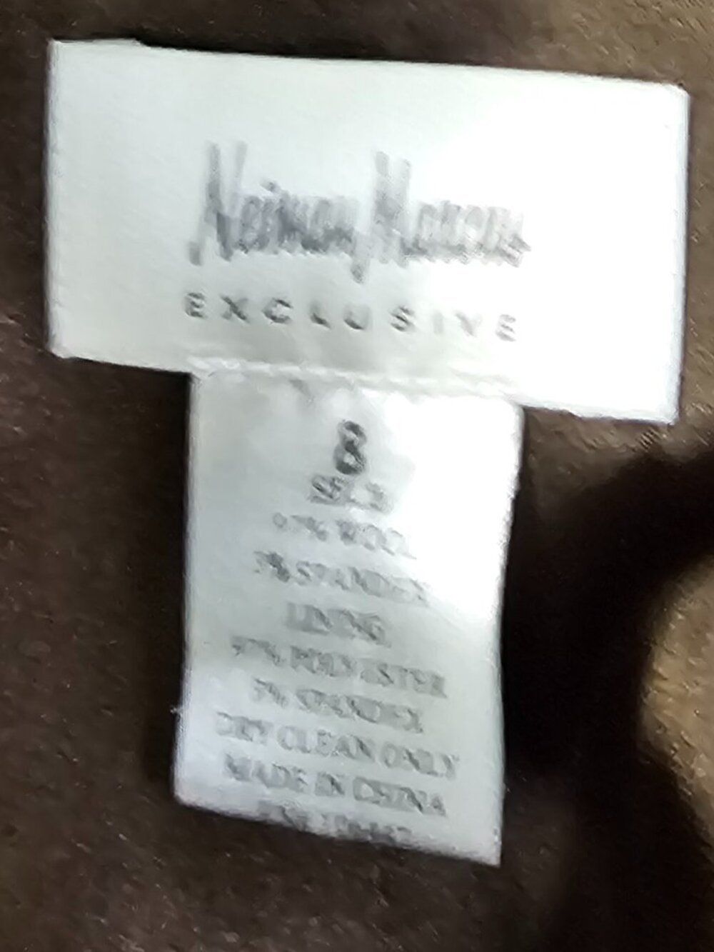 Neiman Marcus Exclusive Bow‑Neck Wool‑Blend Sheath Dress, Size 8, Vintage - Picture 5 of 6